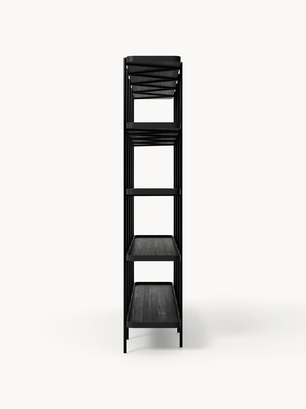 Renee Large Wooden Shelving Unit — Smoke Grey