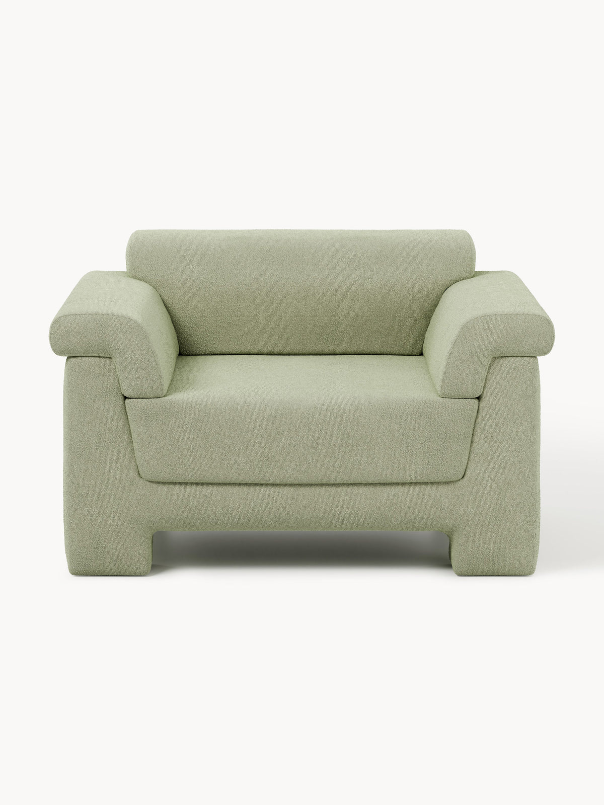 Atlas Bouclé Armchair — Warm Grey