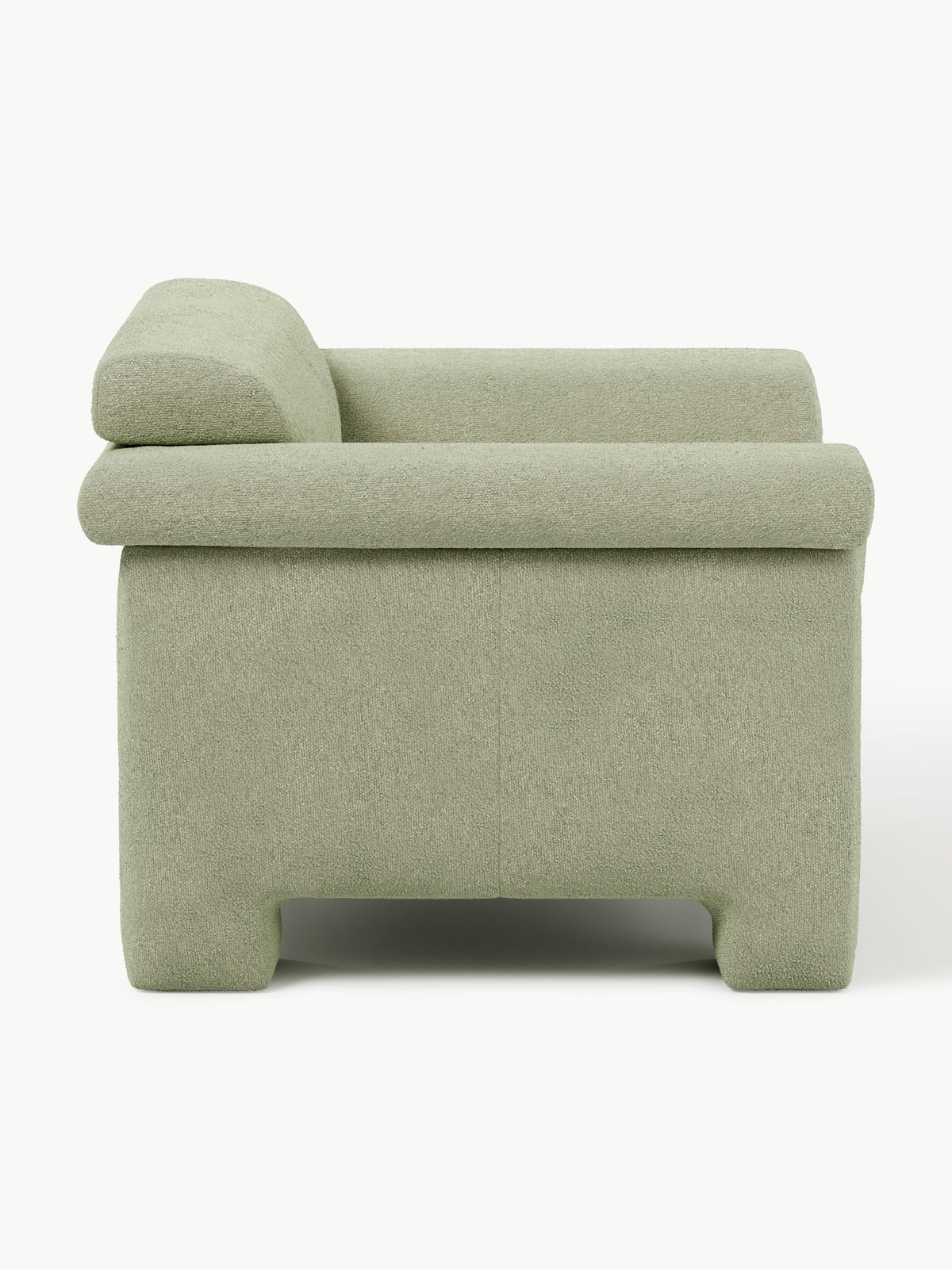 Atlas Bouclé Armchair — Warm Grey