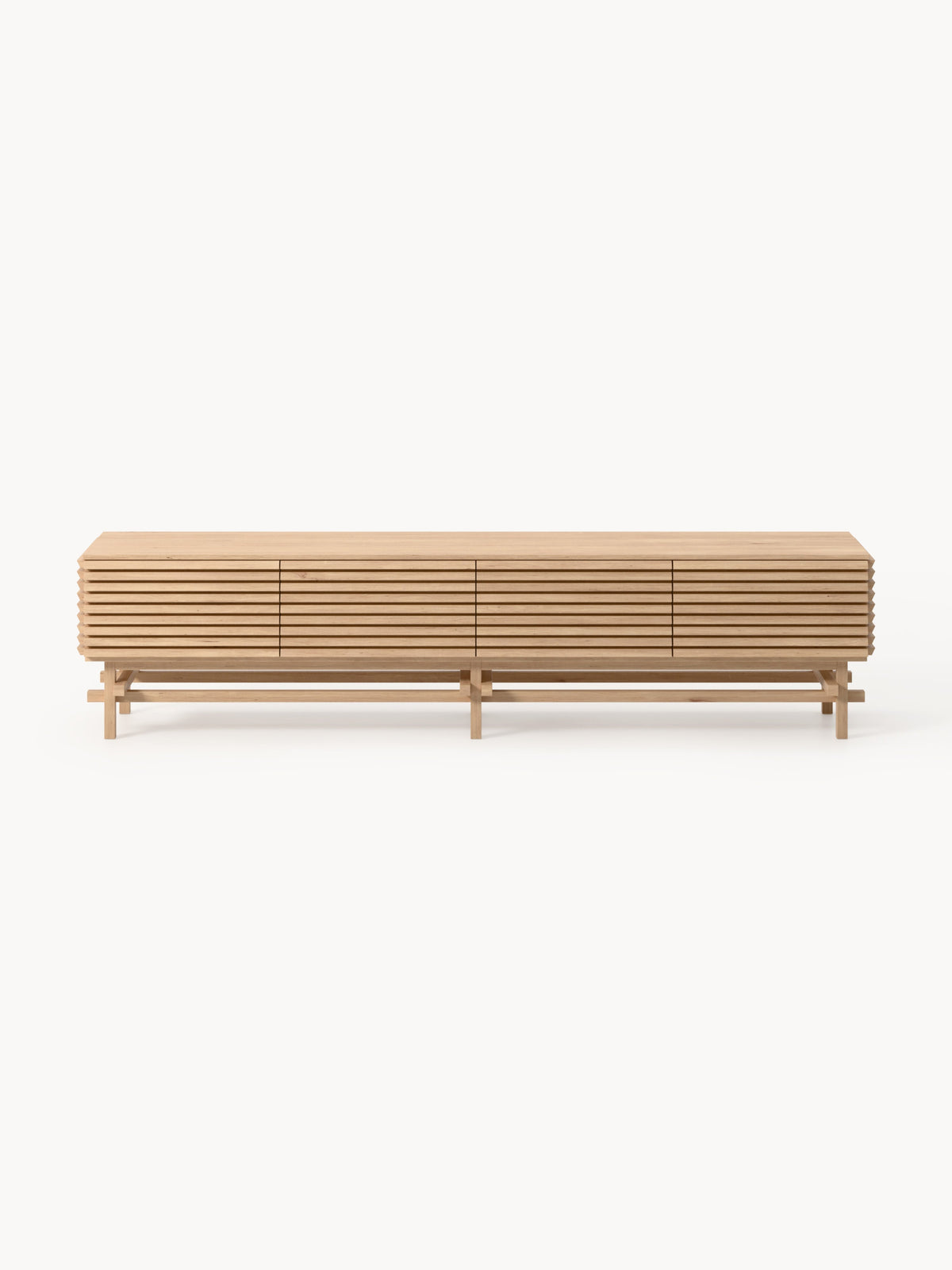 Pierce Large Lowboard in Oak — Warm Grey
