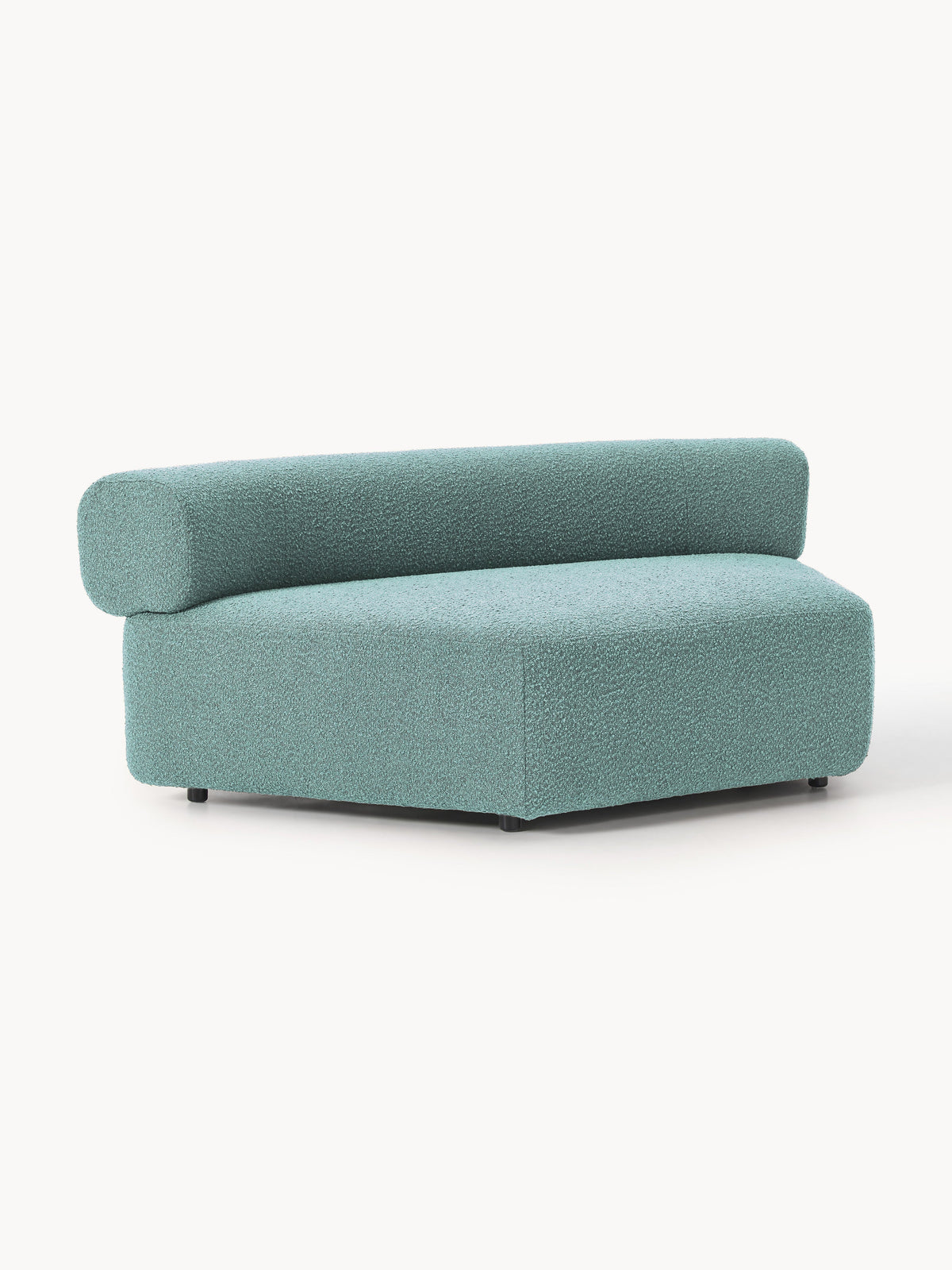 Anton Round Bouclé Corner Module — Grey