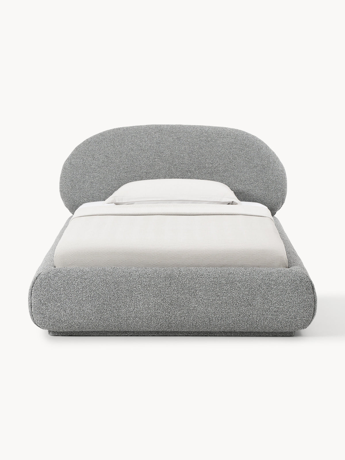 Alba Bouclé-Upholstered Single Bed — Lilac