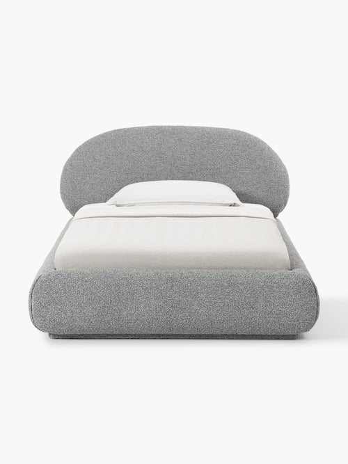 Alba Bouclé-Upholstered Single Bed — Lilac
