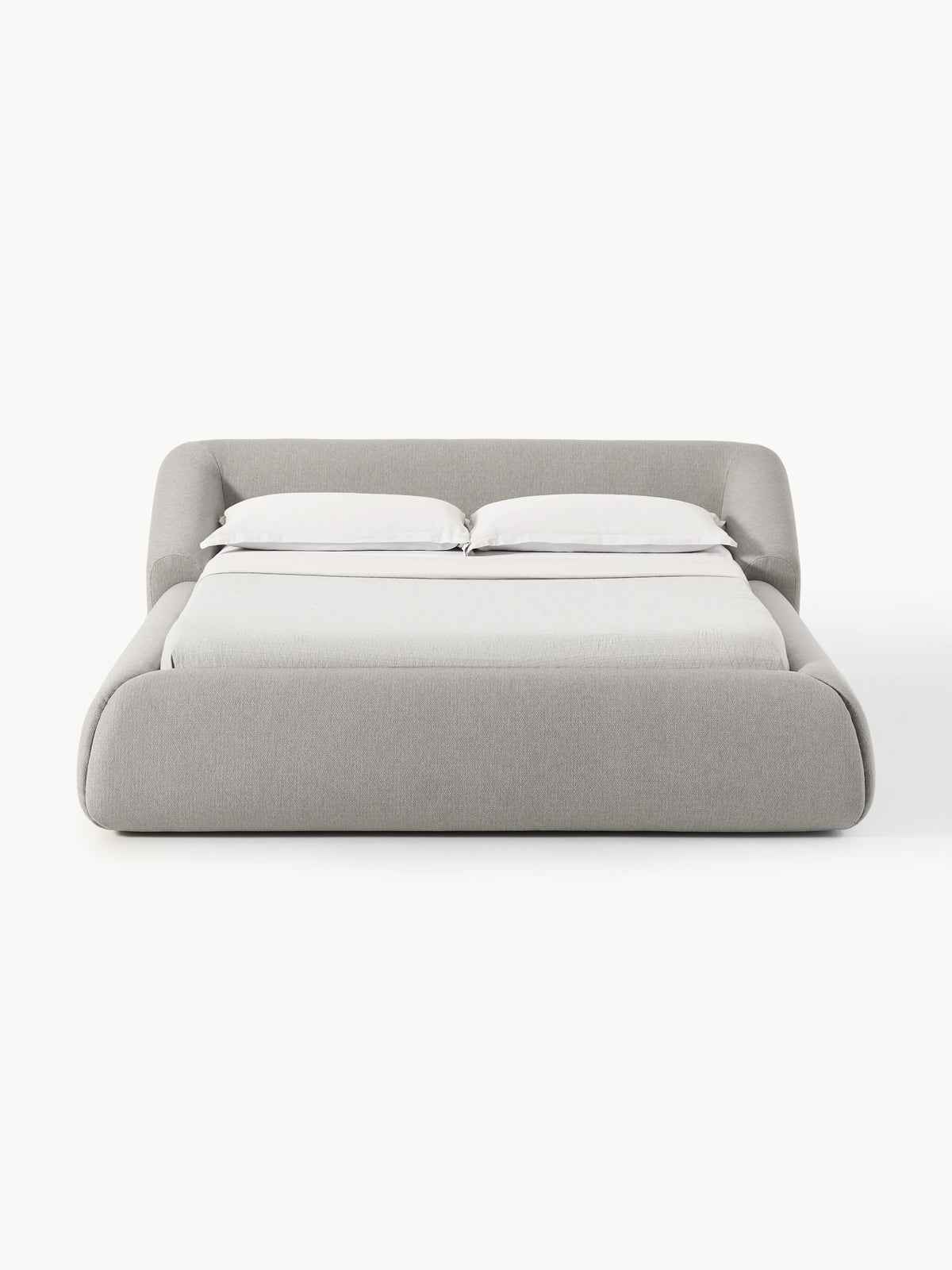 Sofia Upholstered Bed — Oatmeal