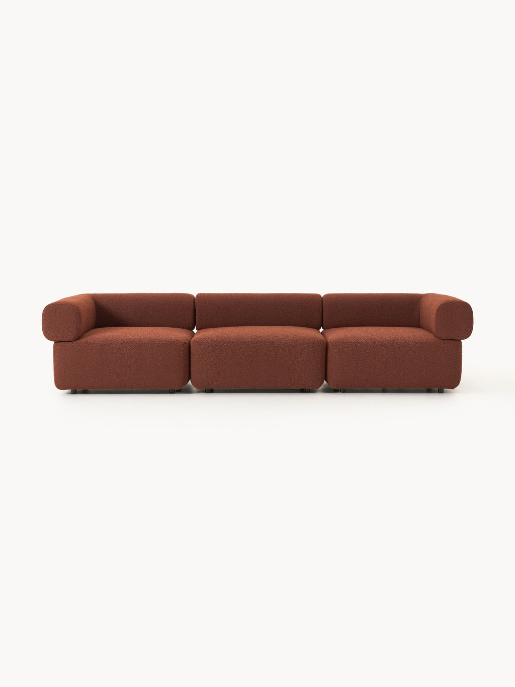 Anton Modular Bouclé Sofa (4-seater) — Brown