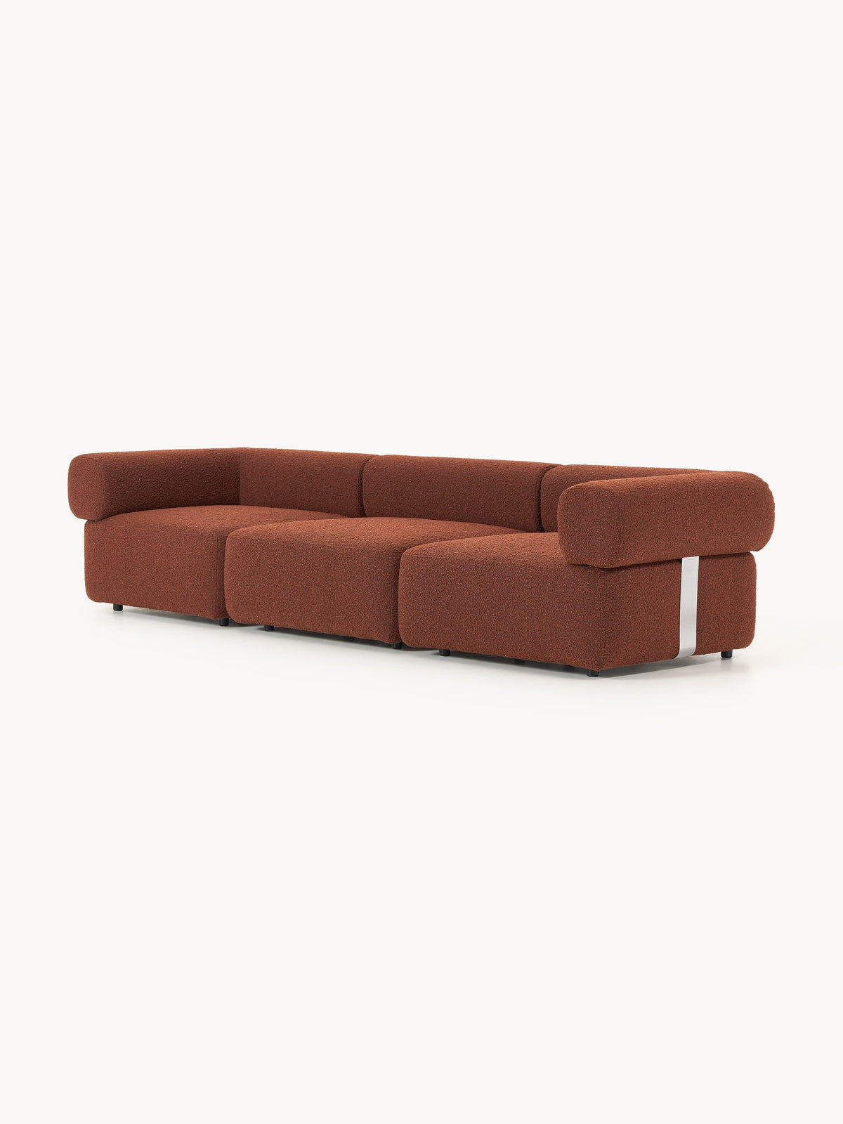 Anton Modular Bouclé Sofa (4-seater) — Brown