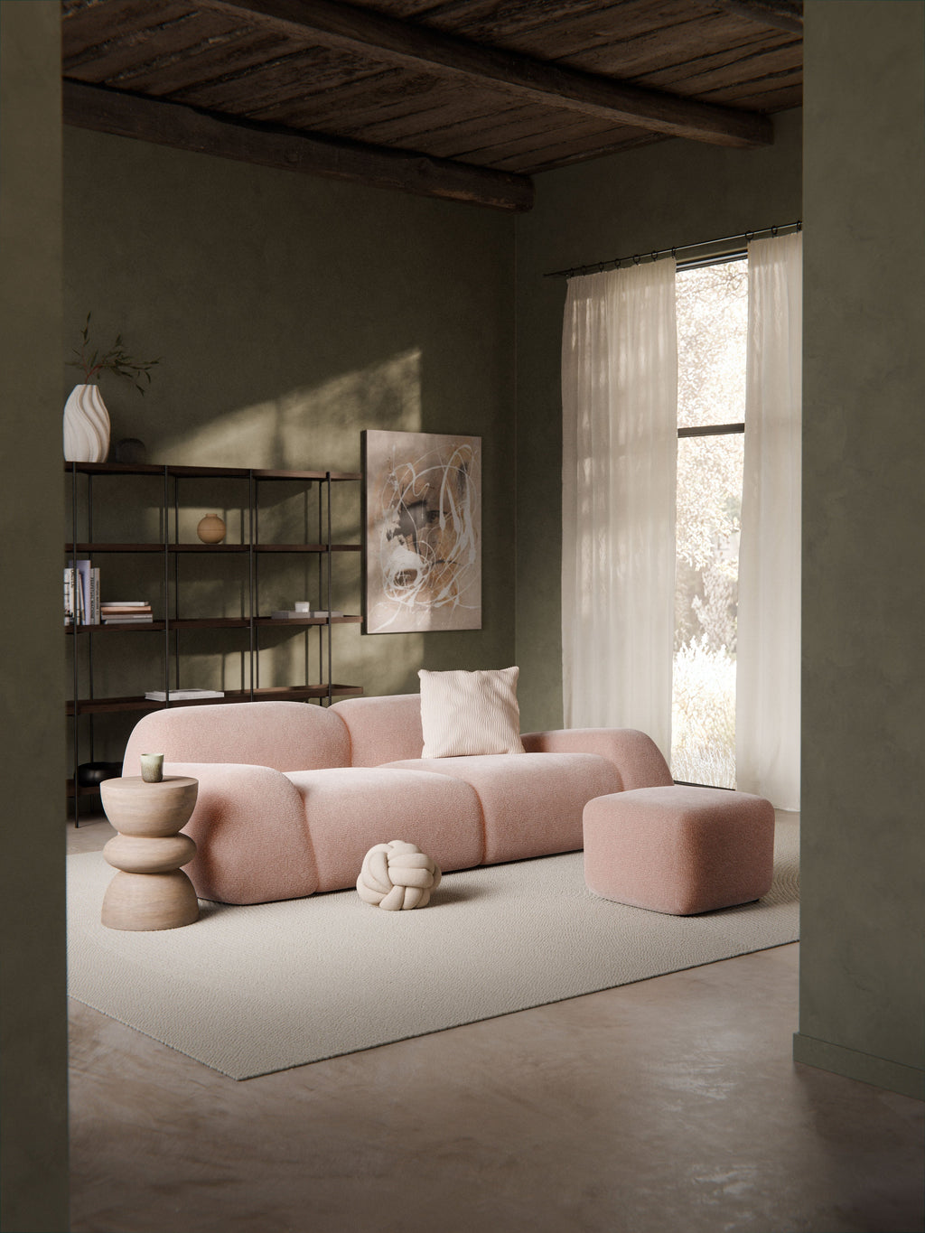 Wolke Corner Module — Pink