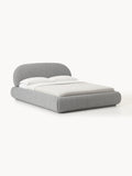 Alba Bouclé Upholstered Bed with Storage — Lilac