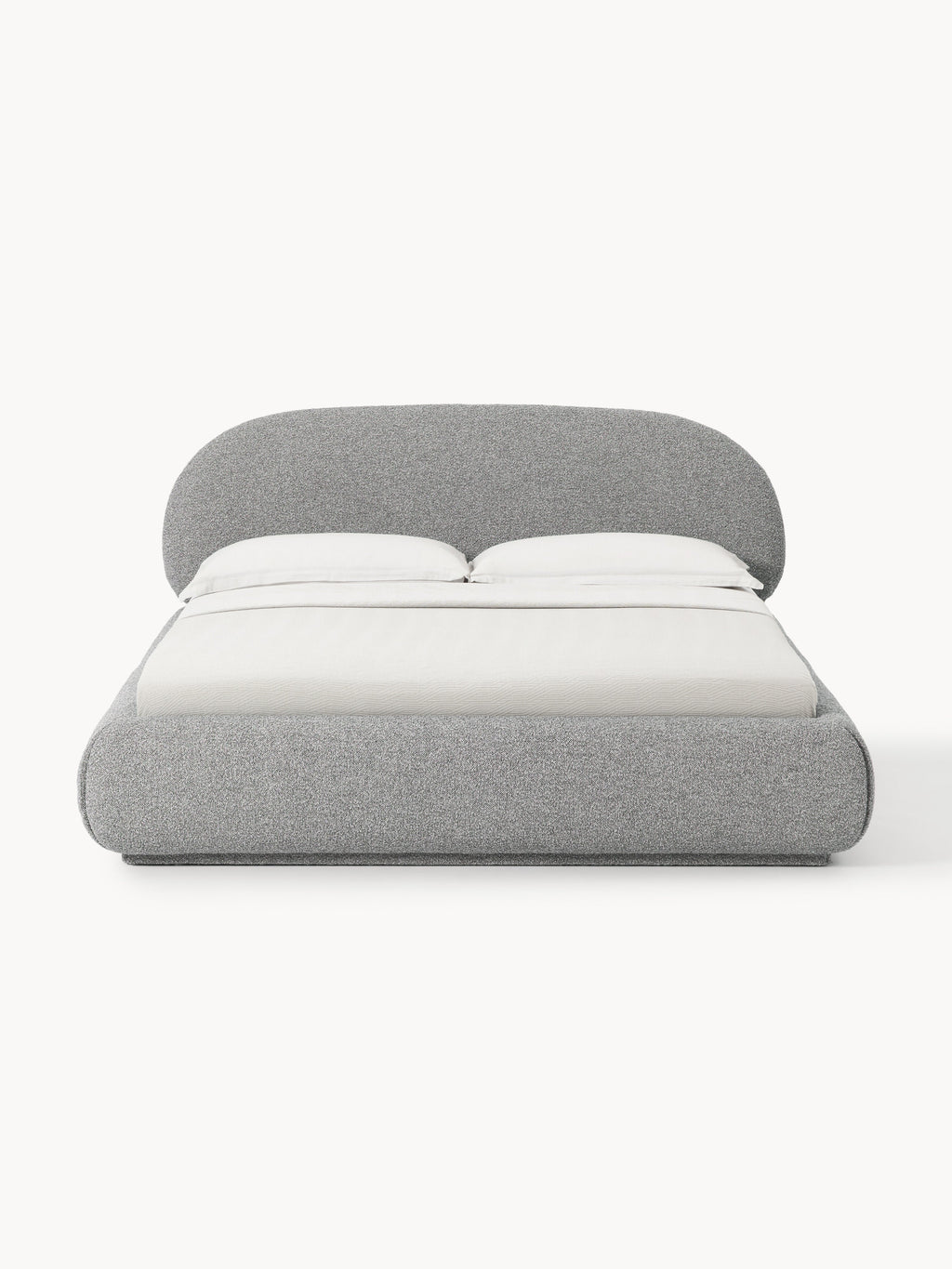 Alba Bouclé Upholstered Bed with Storage — Lilac