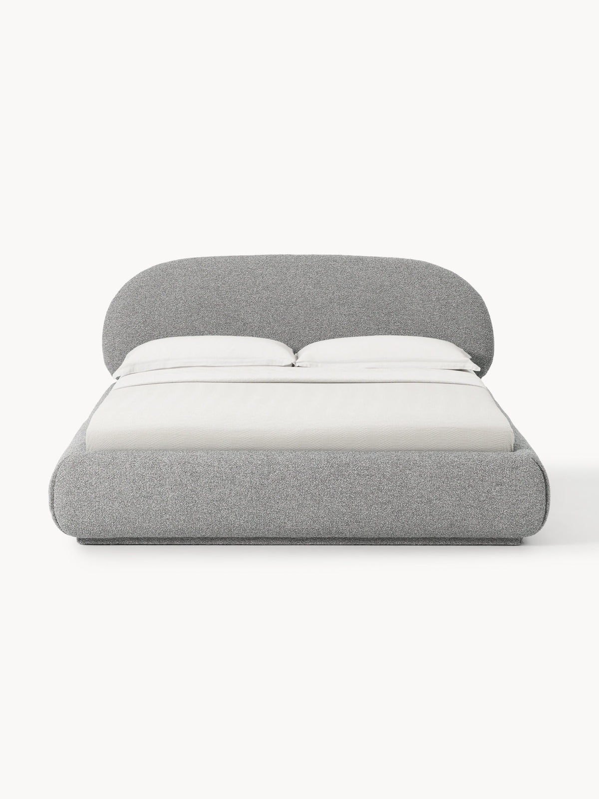 Alba Bouclé Upholstered Bed with Storage — Lilac
