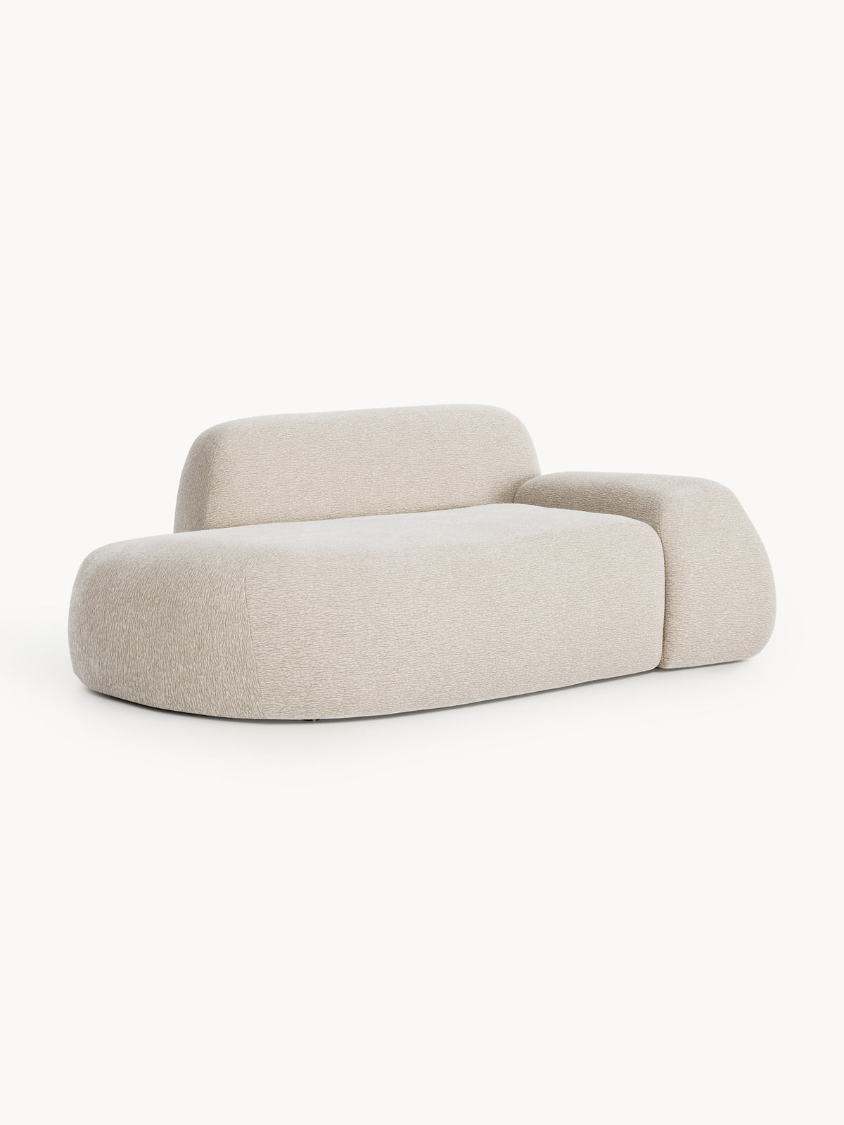Wolke Sofa (2-seater) with Chaise Longue — Blush