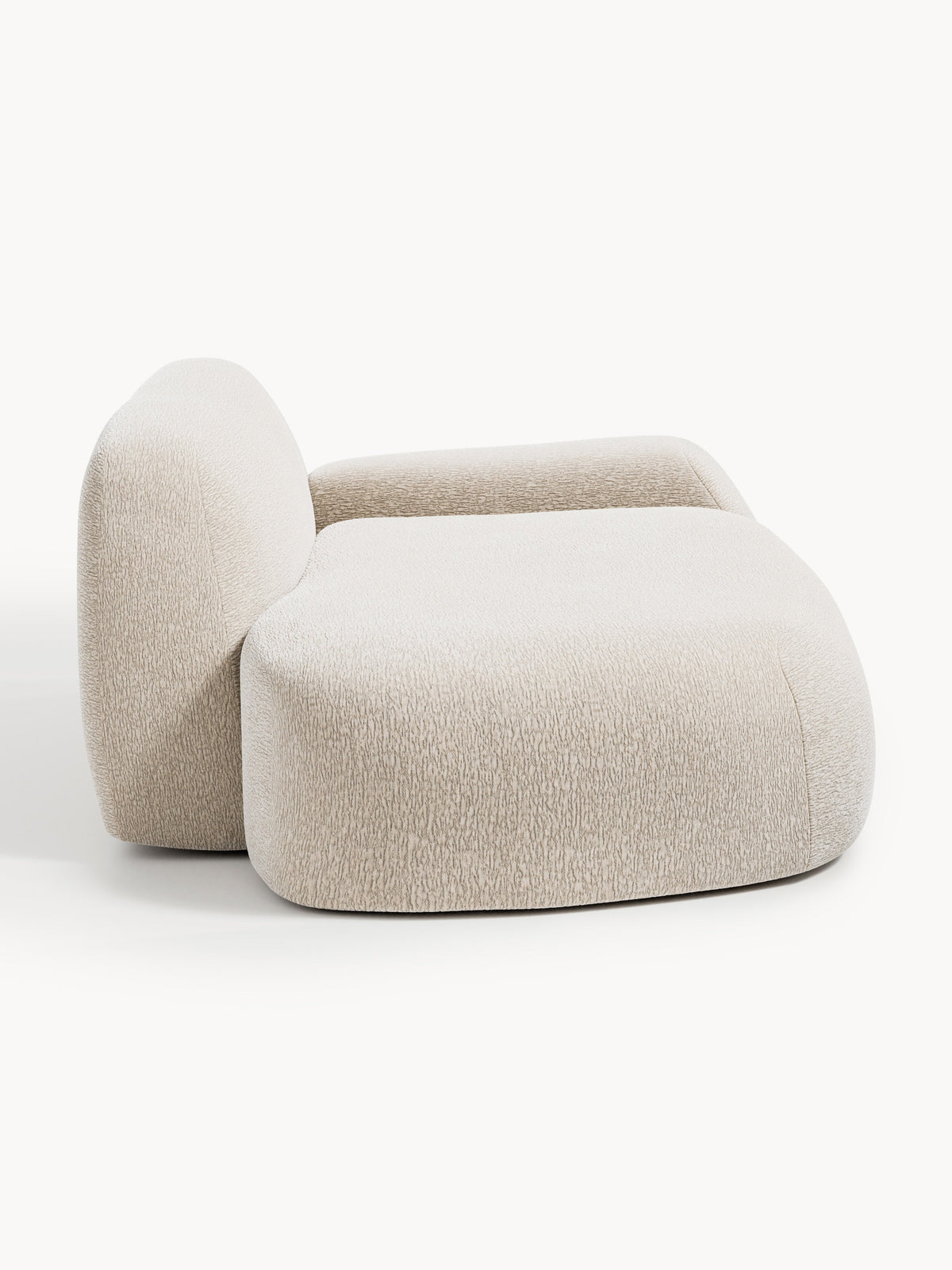 Wolke Sofa (2-seater) with Chaise Longue — Blush