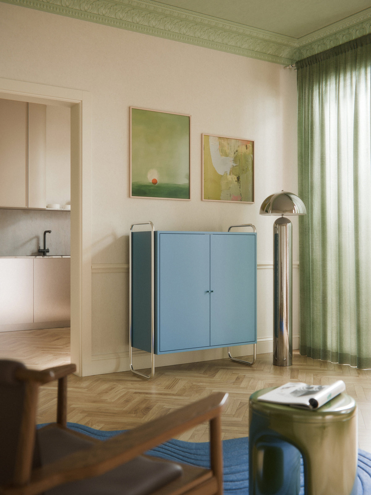 Robyn Metal-Highboard — Blue