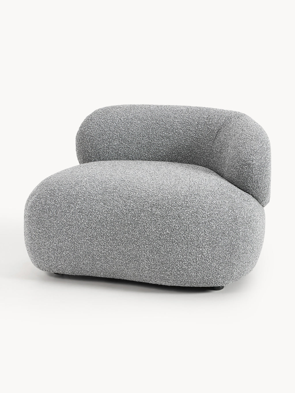 Alba Bouclé Lounge Chair — Grey