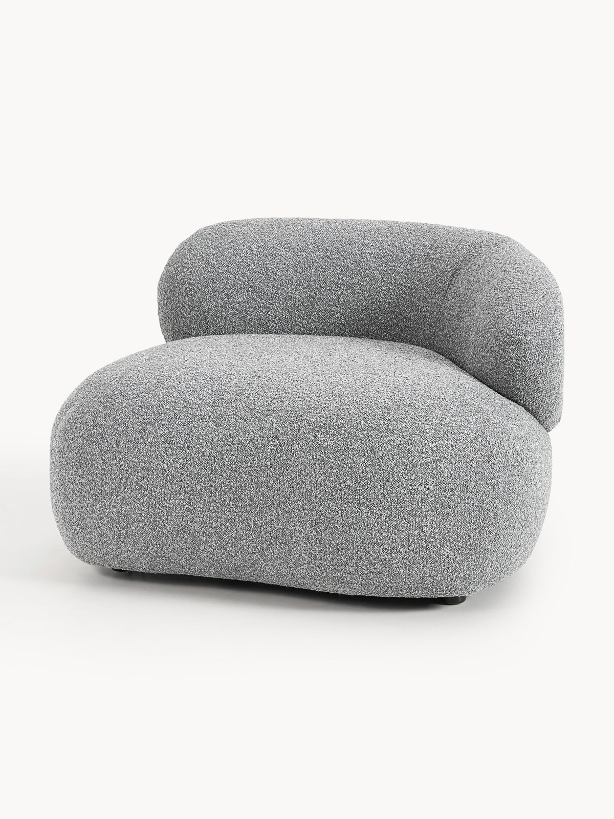 Alba Bouclé Lounge Chair — Grey