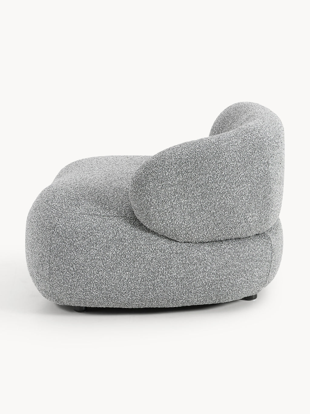 Alba Bouclé Lounge Chair — Grey
