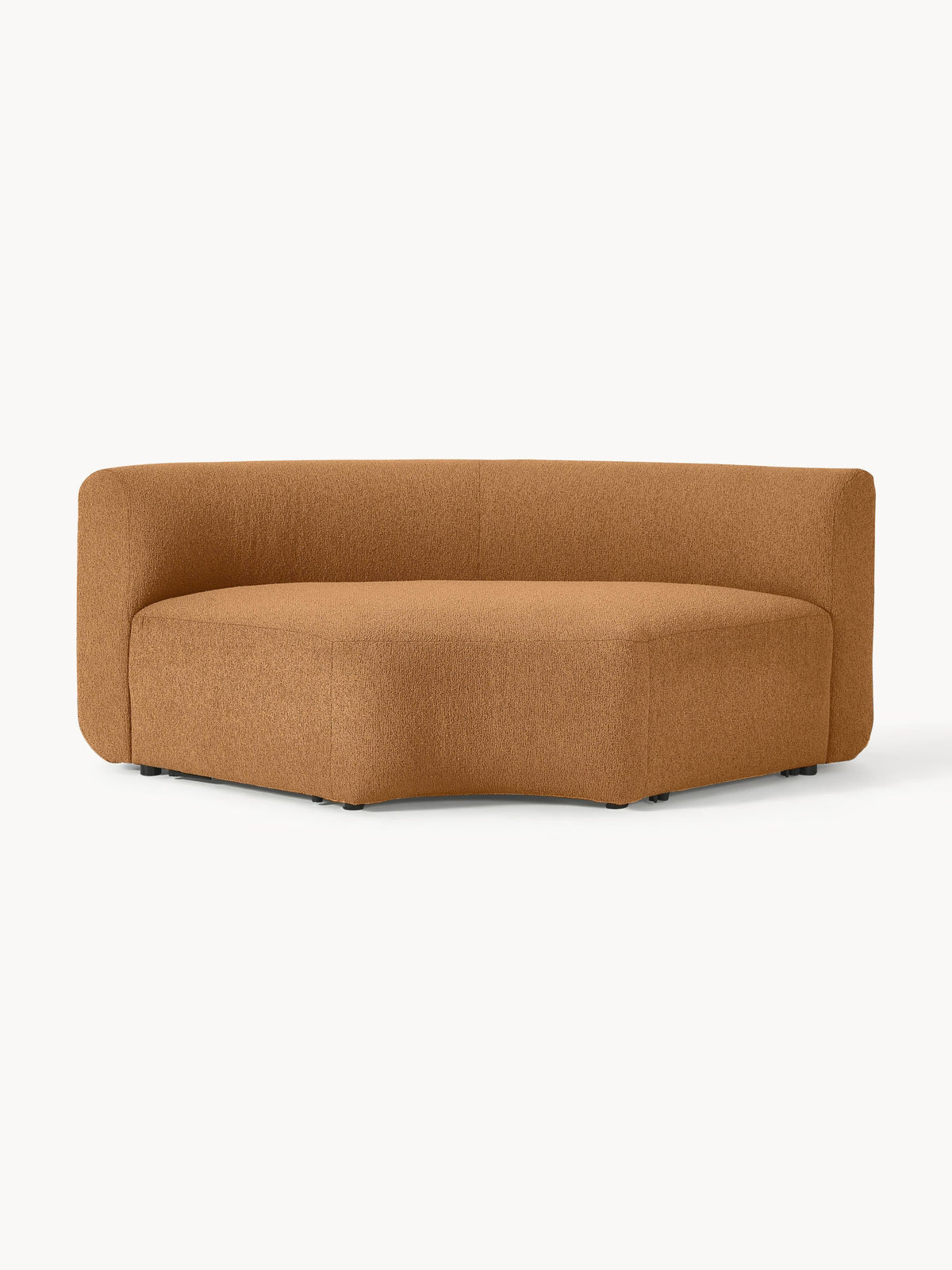 Sofia Round Bouclé Corner Module — Caramel