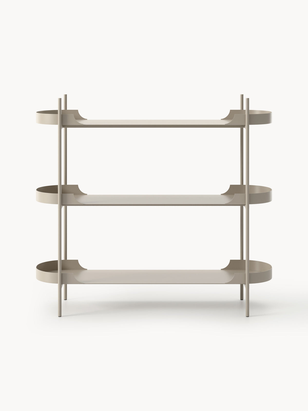 Taru Metal-Shelving Unit — Light Grey