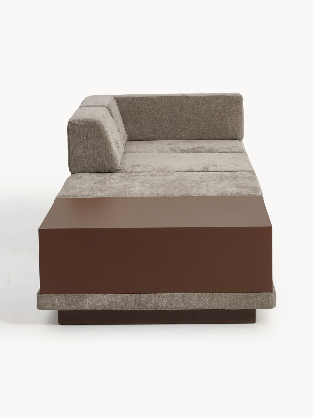 Colin Modular Sofa (4-seater) with Coffee Table & Ottoman — Taupe