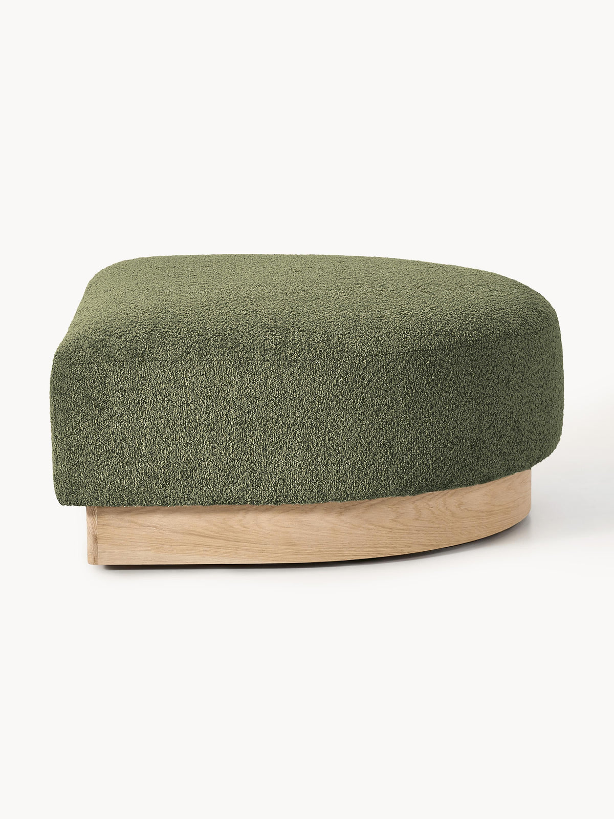 Natalie Sofa Ottoman in Teddy Bouclé — Khaki