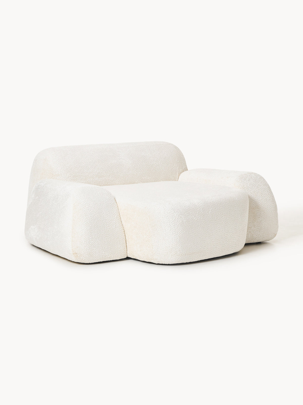 Wolke XL Lounge Chair in Teddy Bouclé — Off-White