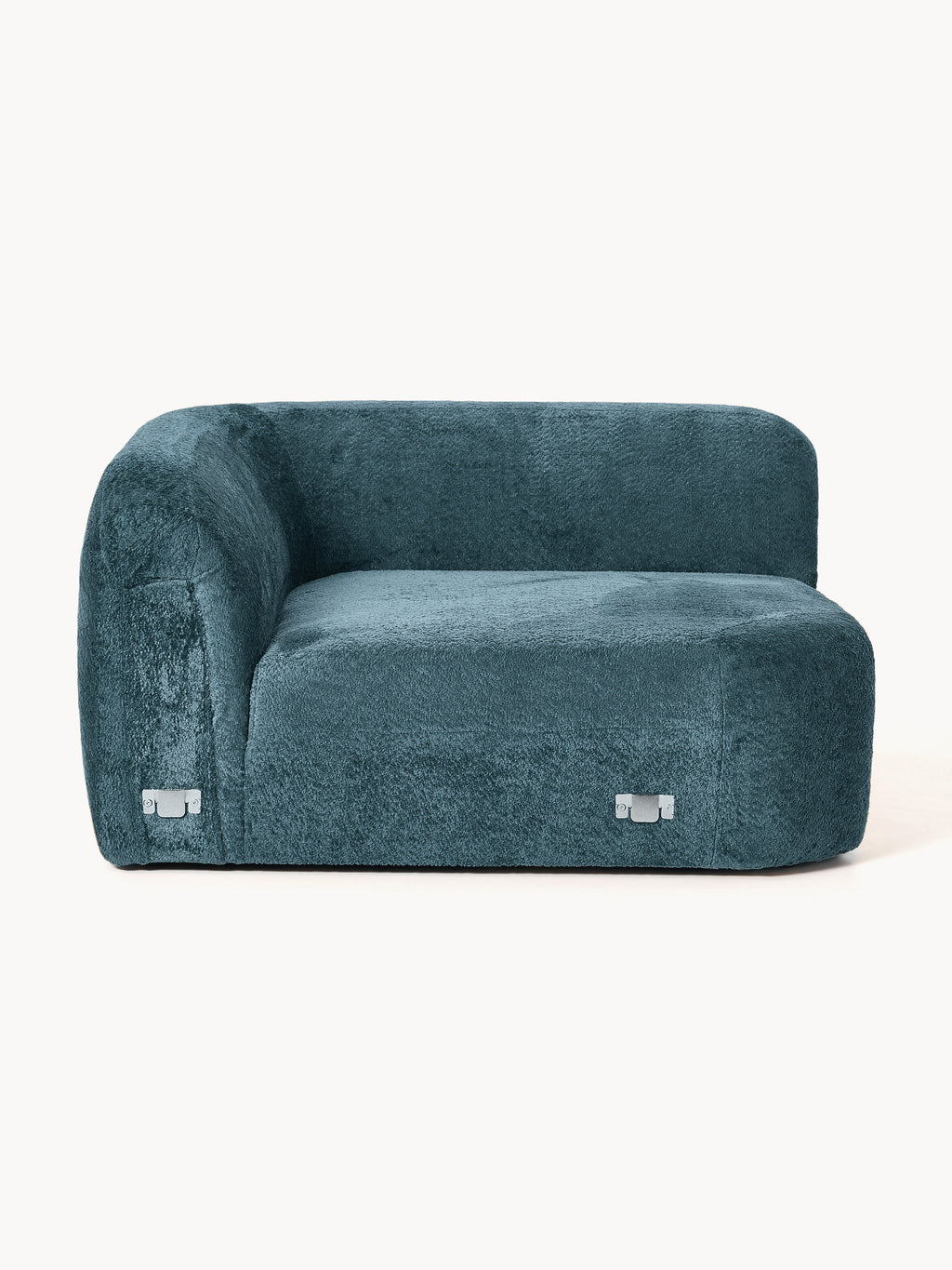 Wolke Round Teddy Bouclé Corner Module — Teal