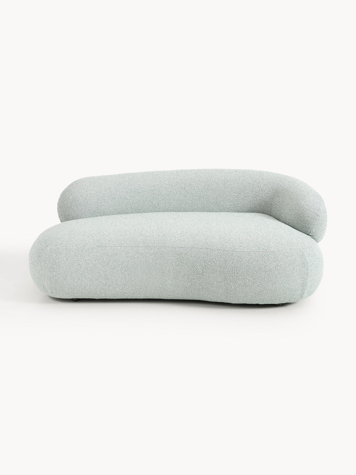 Alba Bouclé Sofa (2-seater) — Light Grey