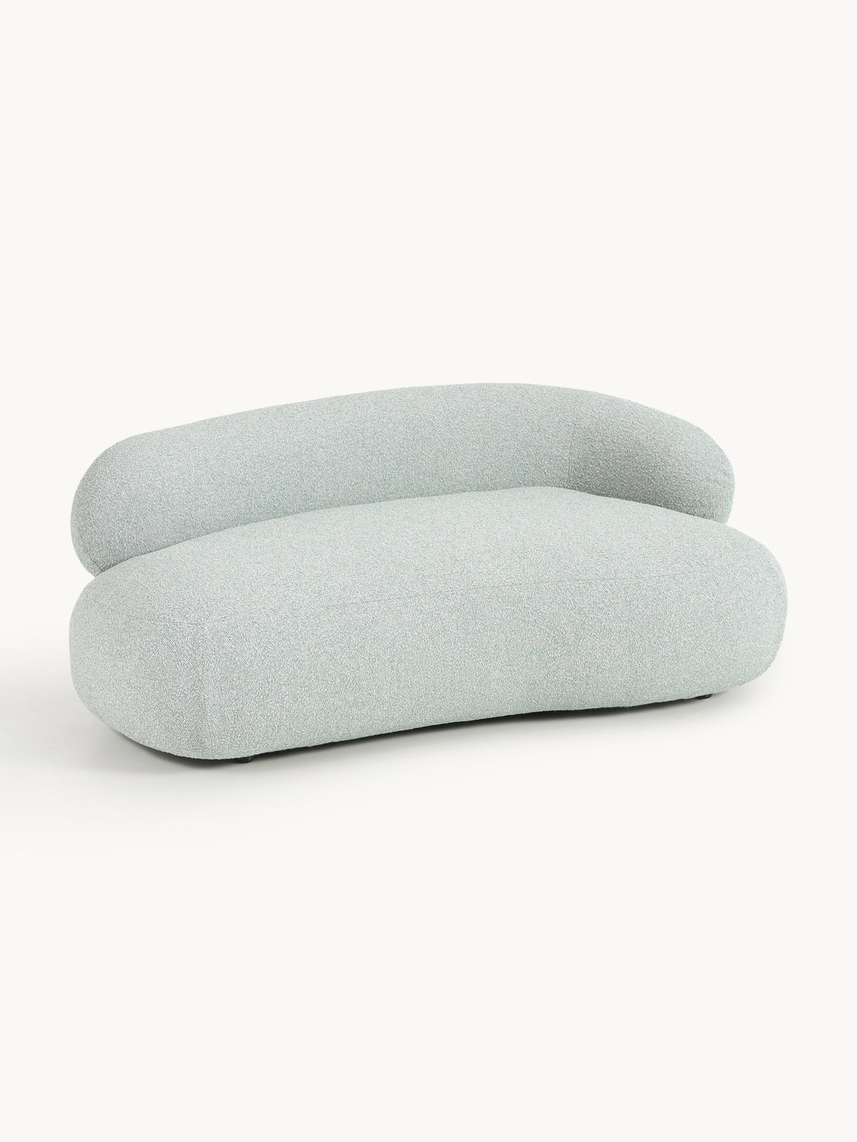 Alba Bouclé Sofa (2-seater) — Light Grey