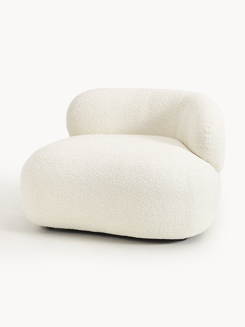 Alba Bouclé Lounge Chair — Off-White