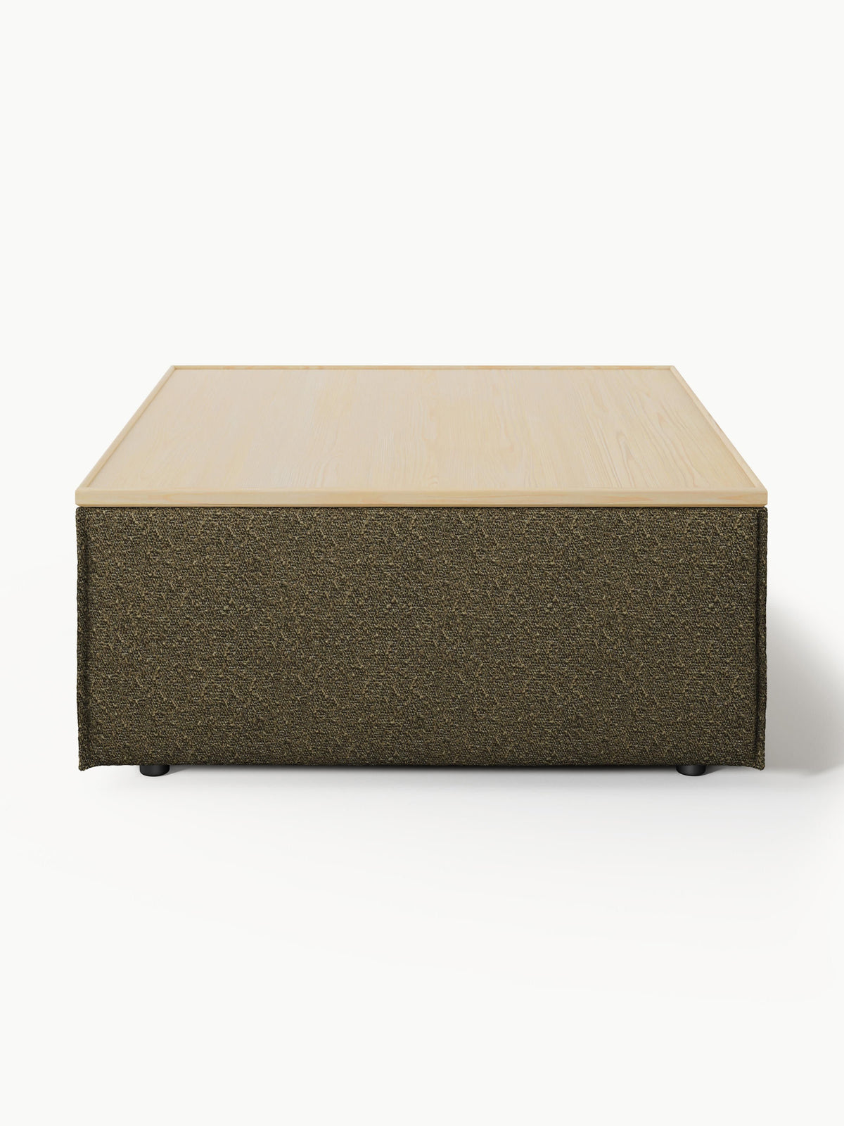 Lennon Sofa Ottoman in Bouclé with Storage — Khaki