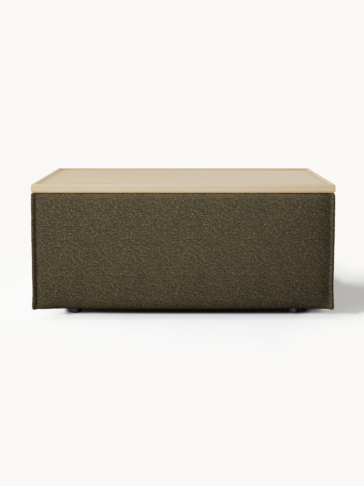 Lennon Sofa Ottoman in Bouclé with Storage — Olive