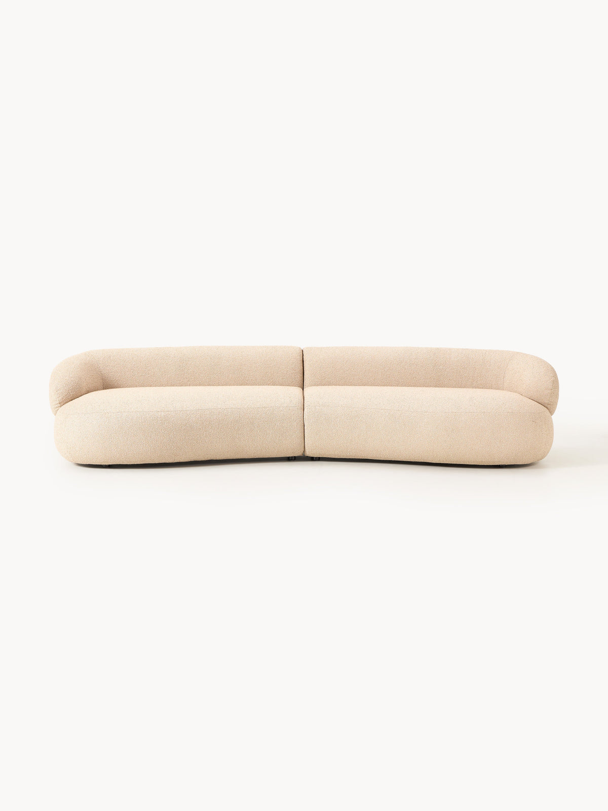 Alba Bouclé Sofa (4-seater) — Blush