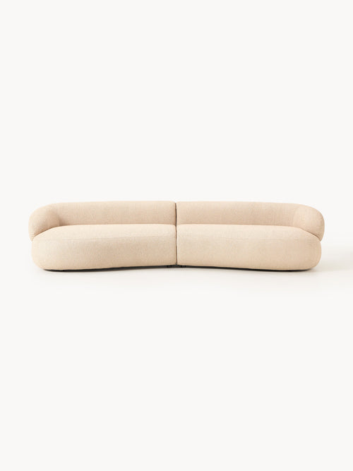Alba Bouclé Sofa (4-seater) — Blush