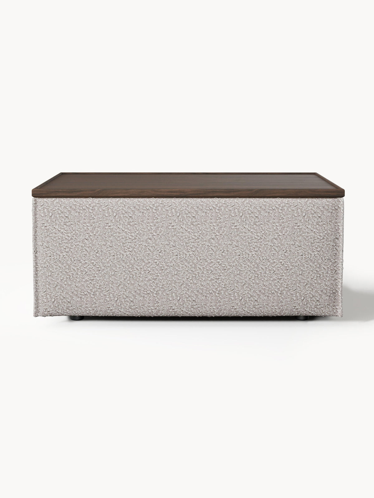 Lennon Sofa Ottoman in Bouclé with Storage — Warm Grey