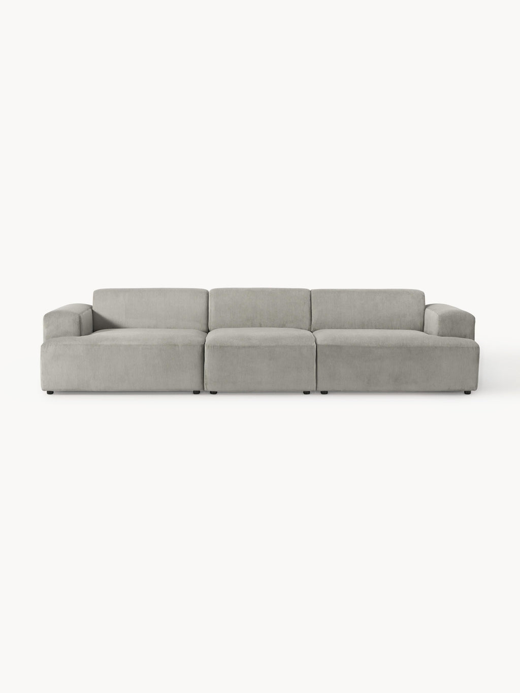 Melva Corduroy-Sofa (4-seater) — Grey