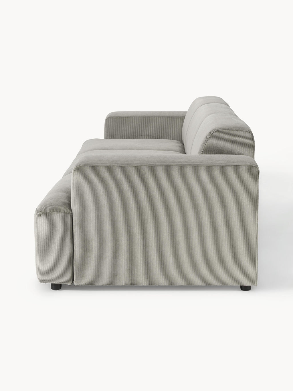 Melva Corduroy-Sofa (4-seater) — Grey