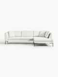 Emma Corner Sofa with Metal Legs — Light Grey