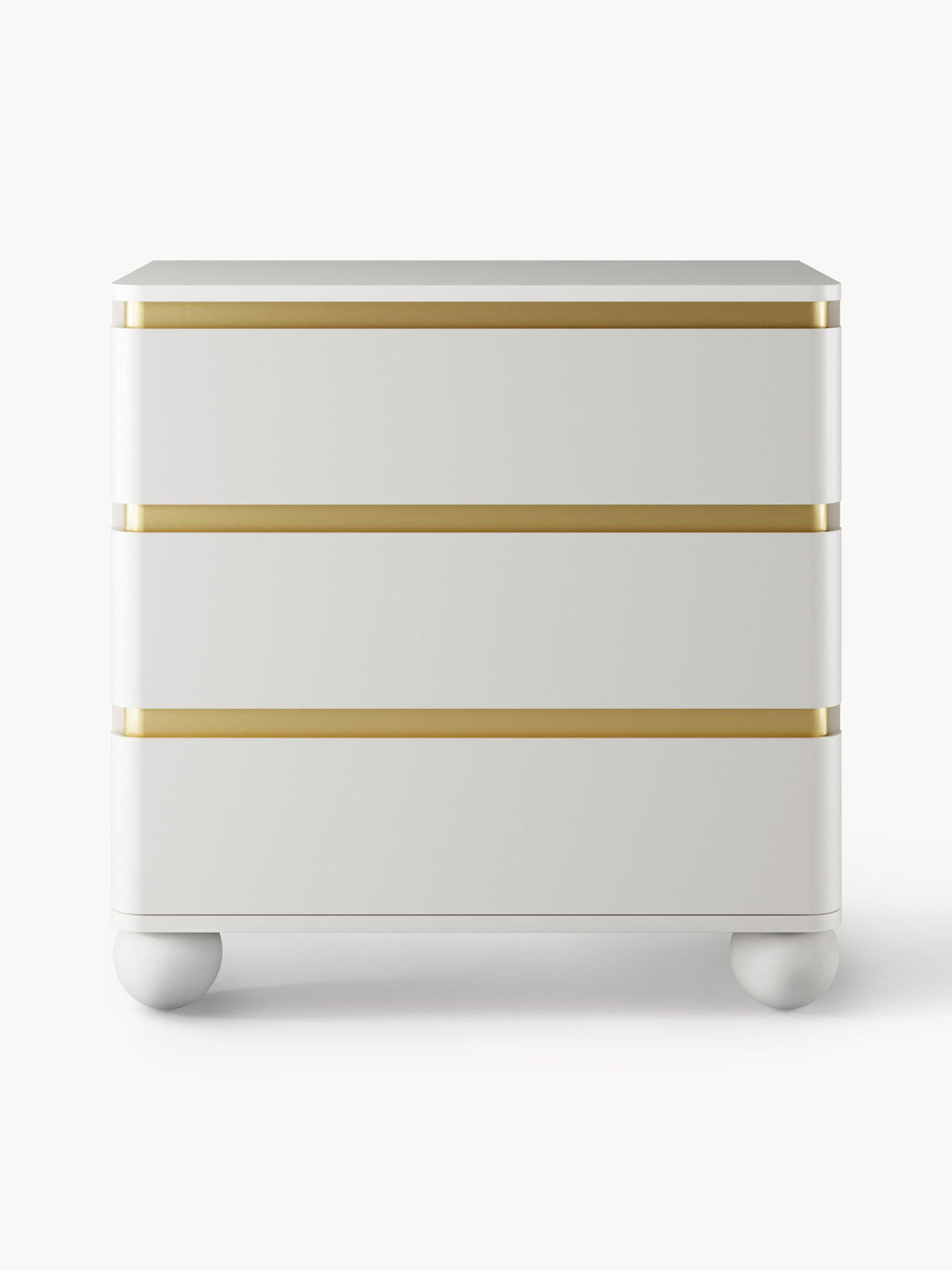Bumba Chest of Drawers with Ball Feet — Light Grey