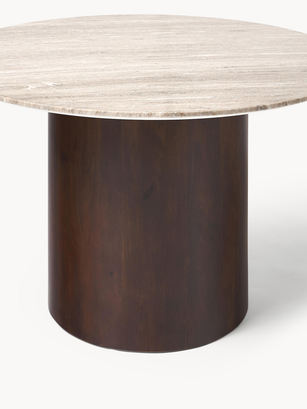 Abby Round Marble-Dining Table, Ø 120 cm — Anthracite