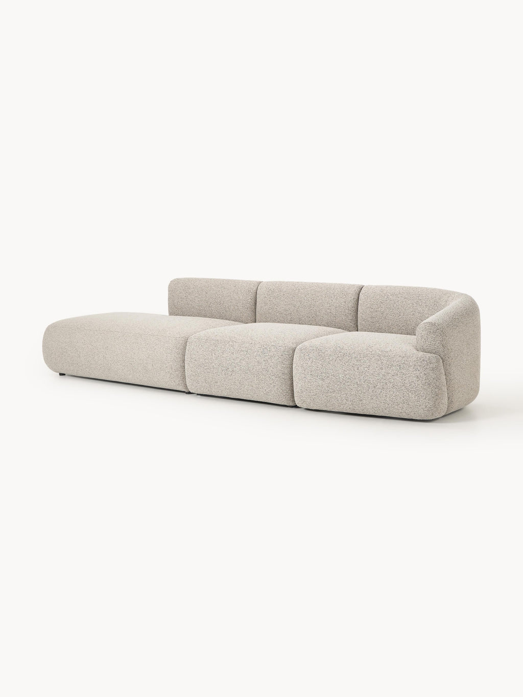 Sofia Modular Bouclé-Chaise (2-seater) — Oatmeal