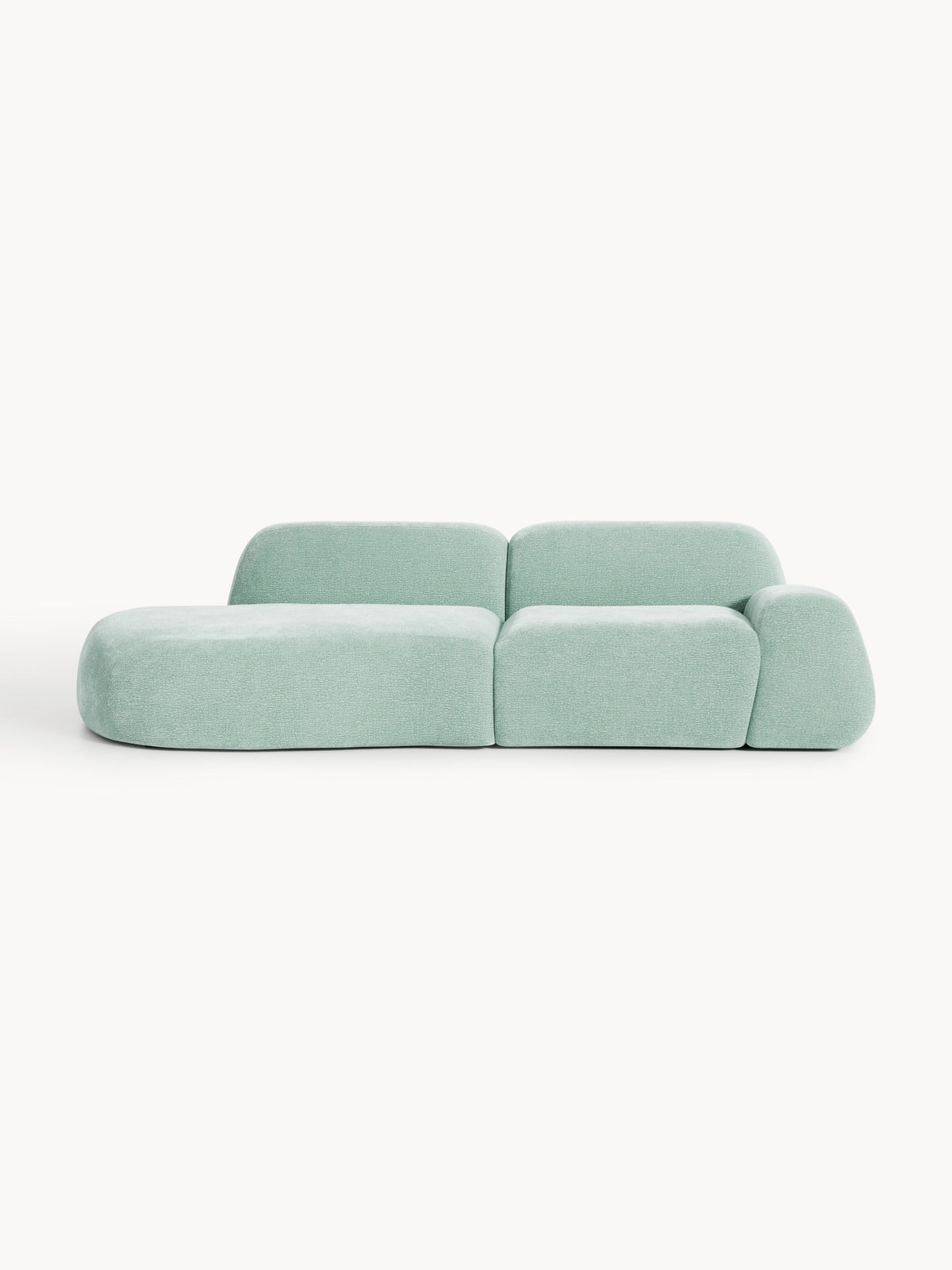 Wolke Modular Sofa (3-seater) with Chaise Longue — Light Grey