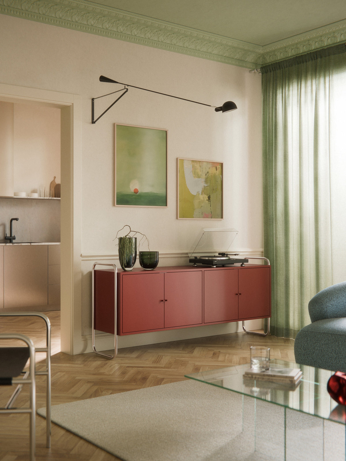 Robyn Metal-Sideboard — Olive