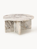 Marisa Round Coffee Table in Calacatta Viola Marble