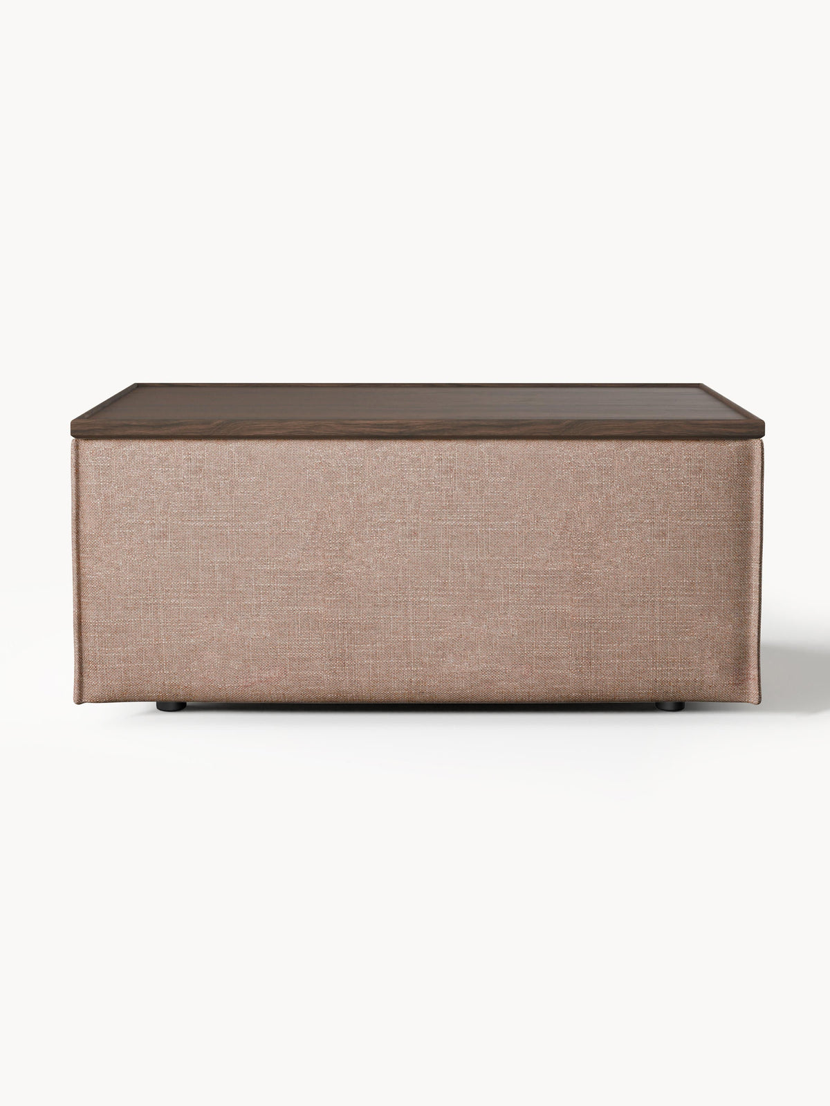 Lennon Sofa Ottoman in Linen Blend with Storage — Taupe