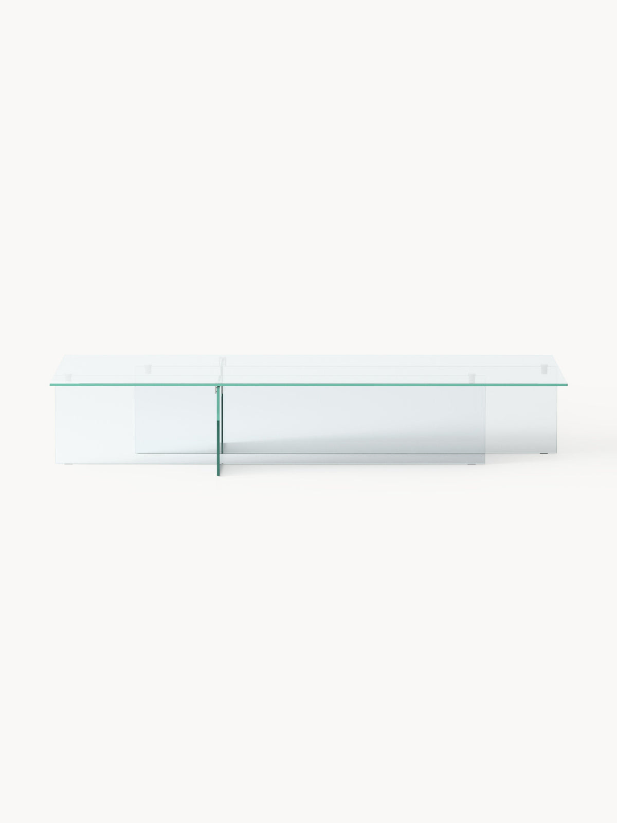 Anouk Large Glass-Coffee Table, B 160 cm — Off-White
