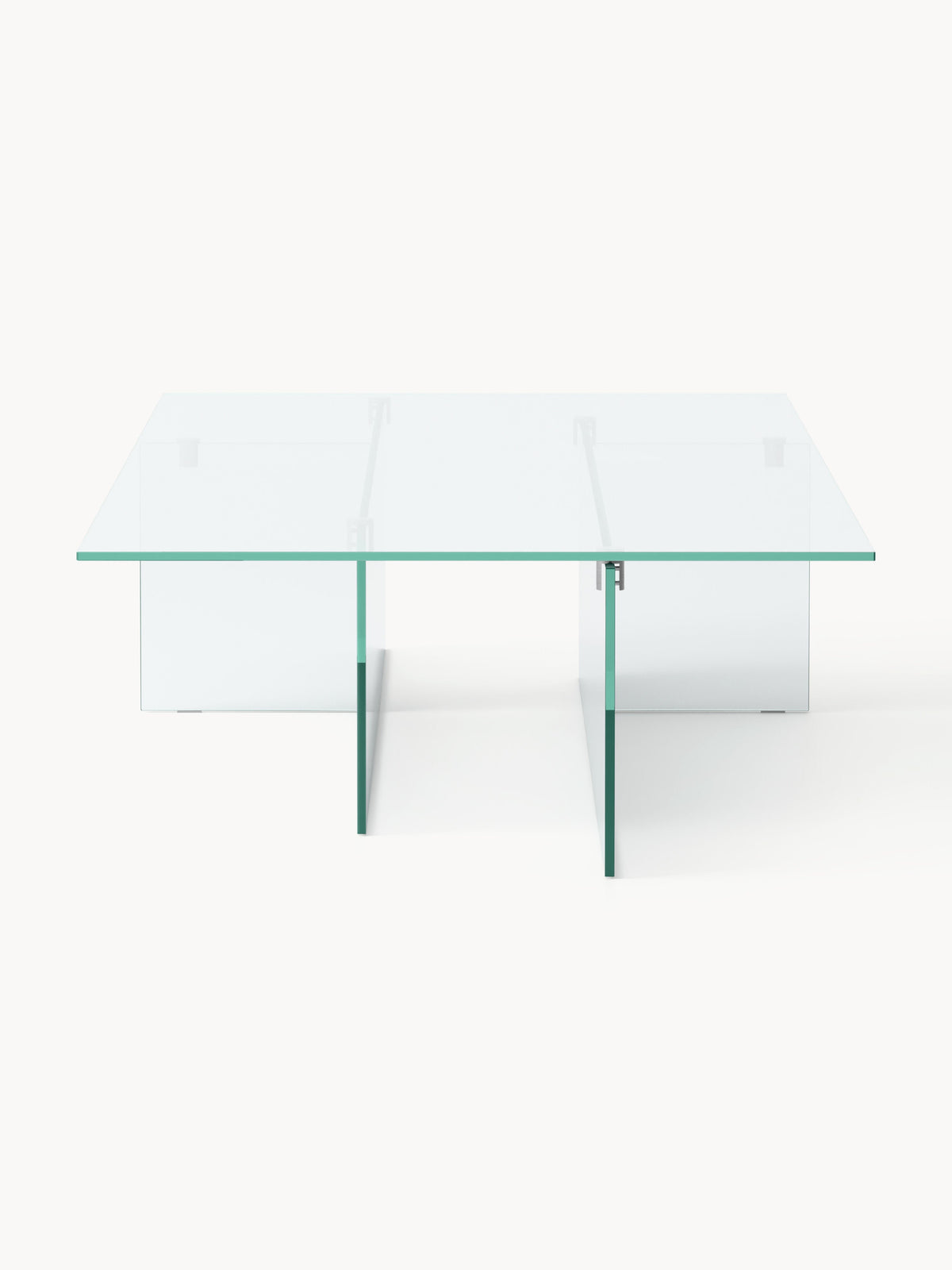 Anouk Large Glass-Coffee Table, B 160 cm — Off-White