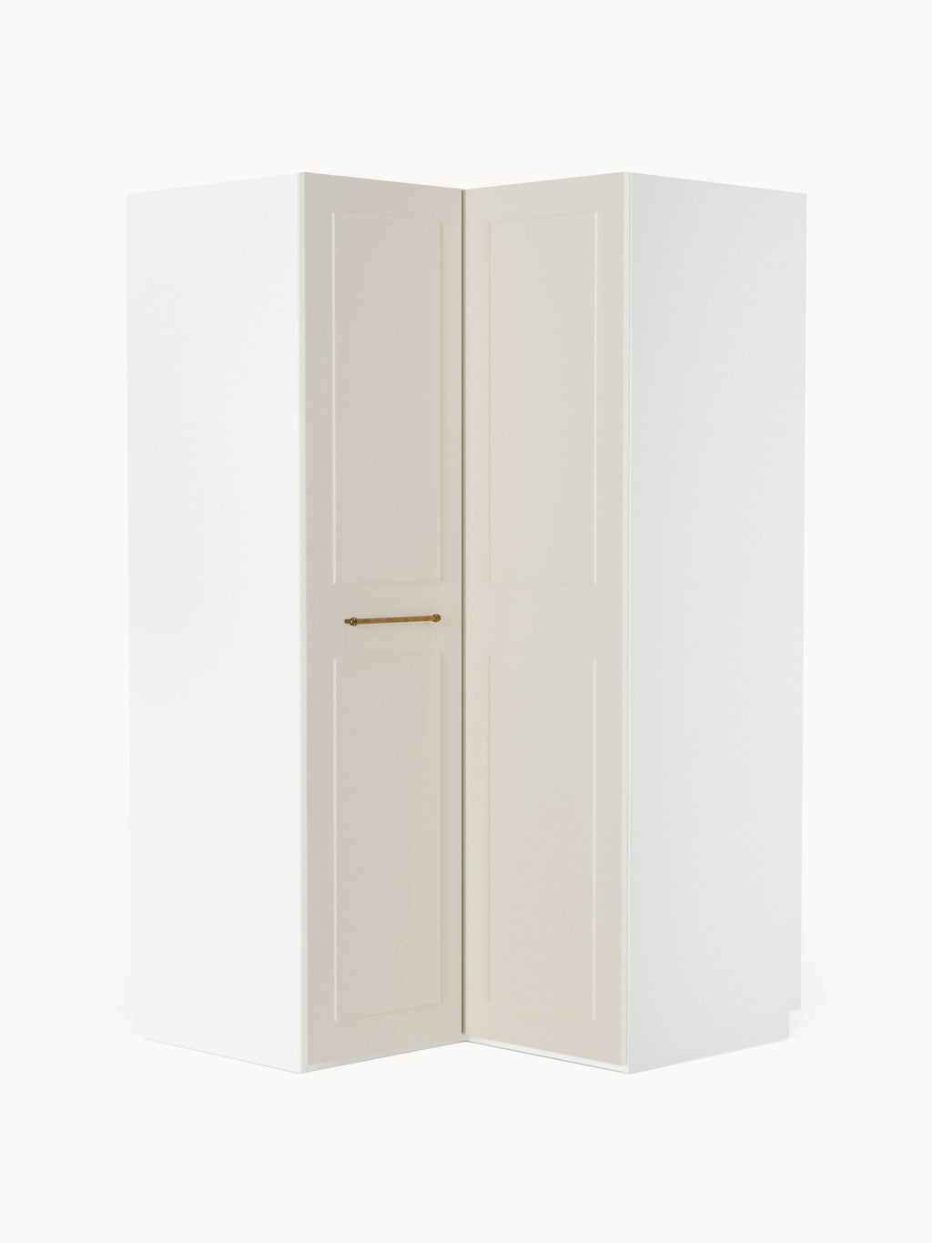 Charlotte Modular Corner Wardrobe, 115 cm Width — Light Grey