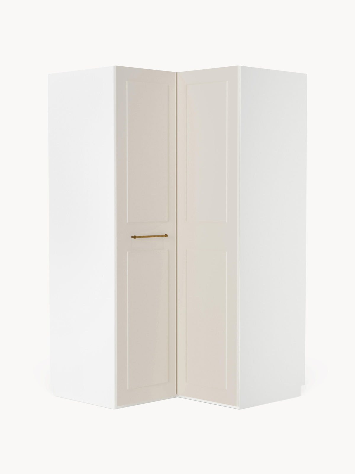 Charlotte Modular Corner Wardrobe, 115 cm Width — Light Grey