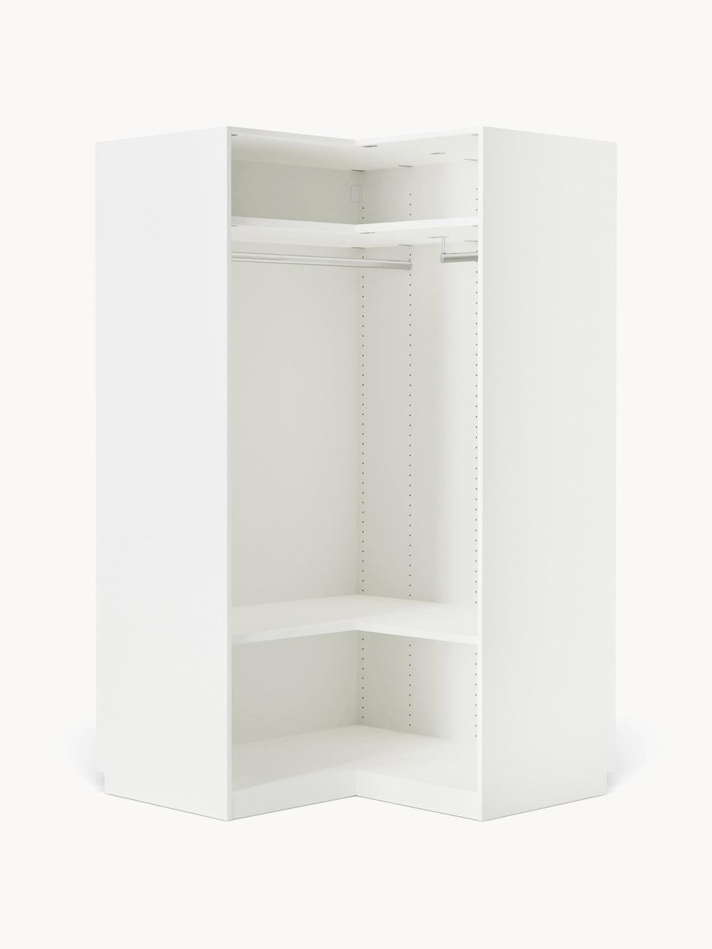 Charlotte Modular Corner Wardrobe, 115 cm Width — Light Grey