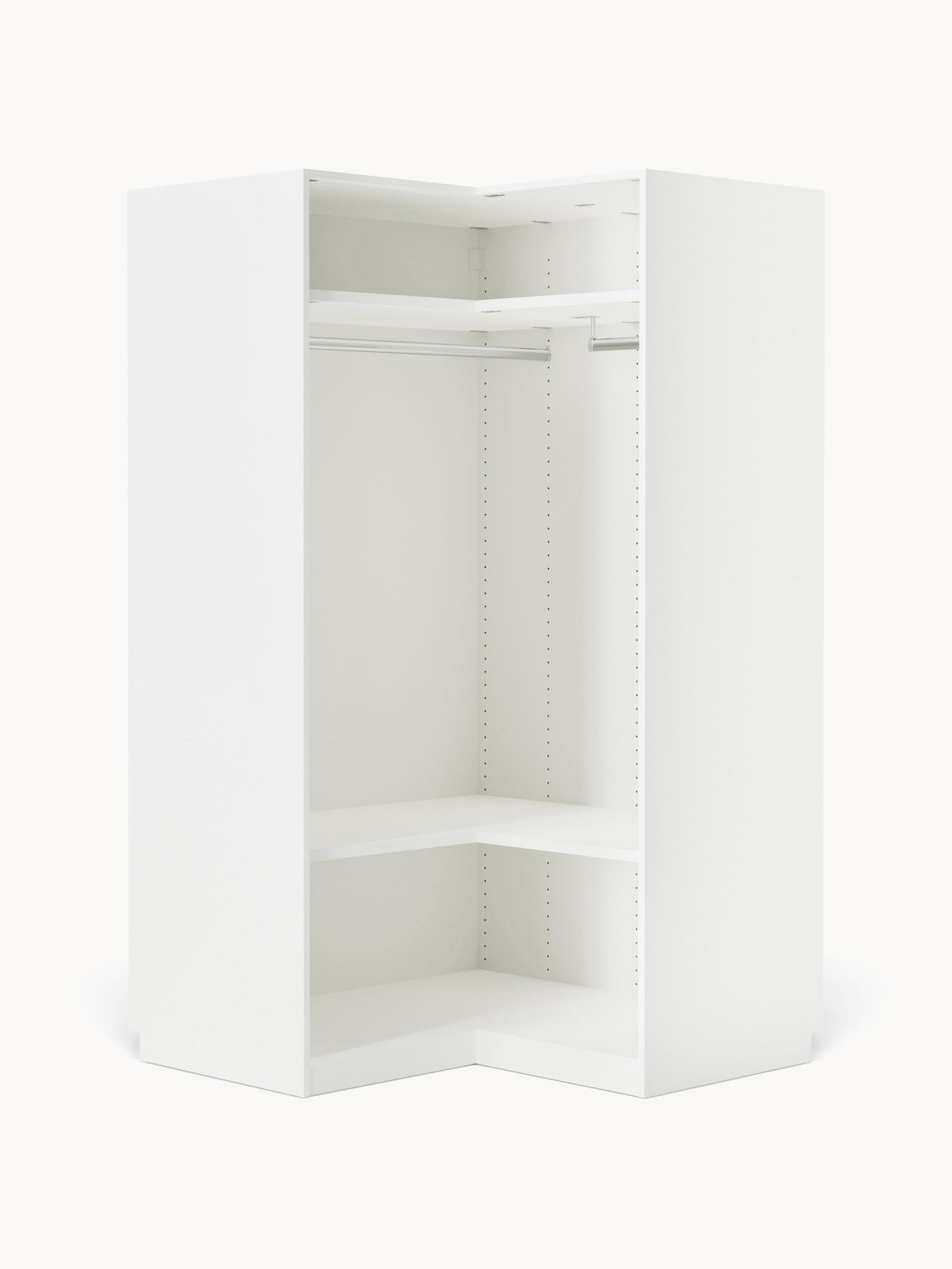 Charlotte Modular Corner Wardrobe, 115 cm Width — Light Grey